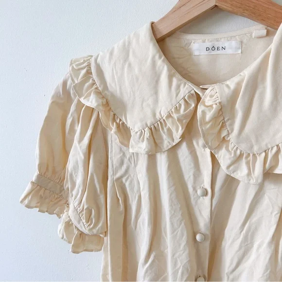 Doen sparrow top ivory silk xs - Picture 3 of 6